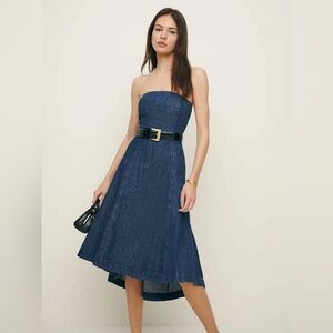 NWT Reformation, Zoie Denim Midi Dress Sz 4